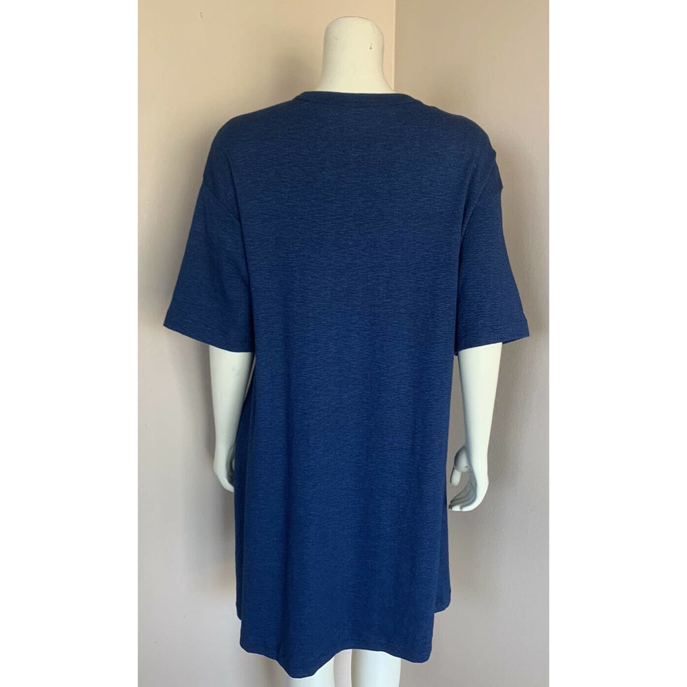 COS Blue Tunic Dress S XS Womens Short Sleeve Thick Cotton Lagenlook Oversized - Picture 6 of 12